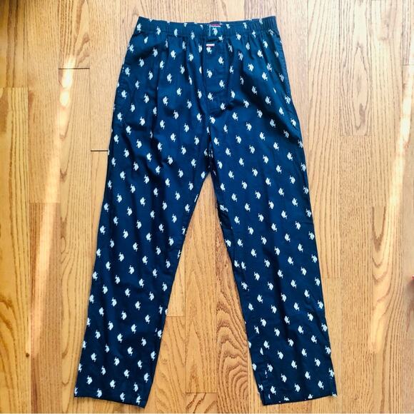 U.S. Polo Association Loungewear Logo Print Navy Blue Pants Men’s Size M - Picture 11 of 11